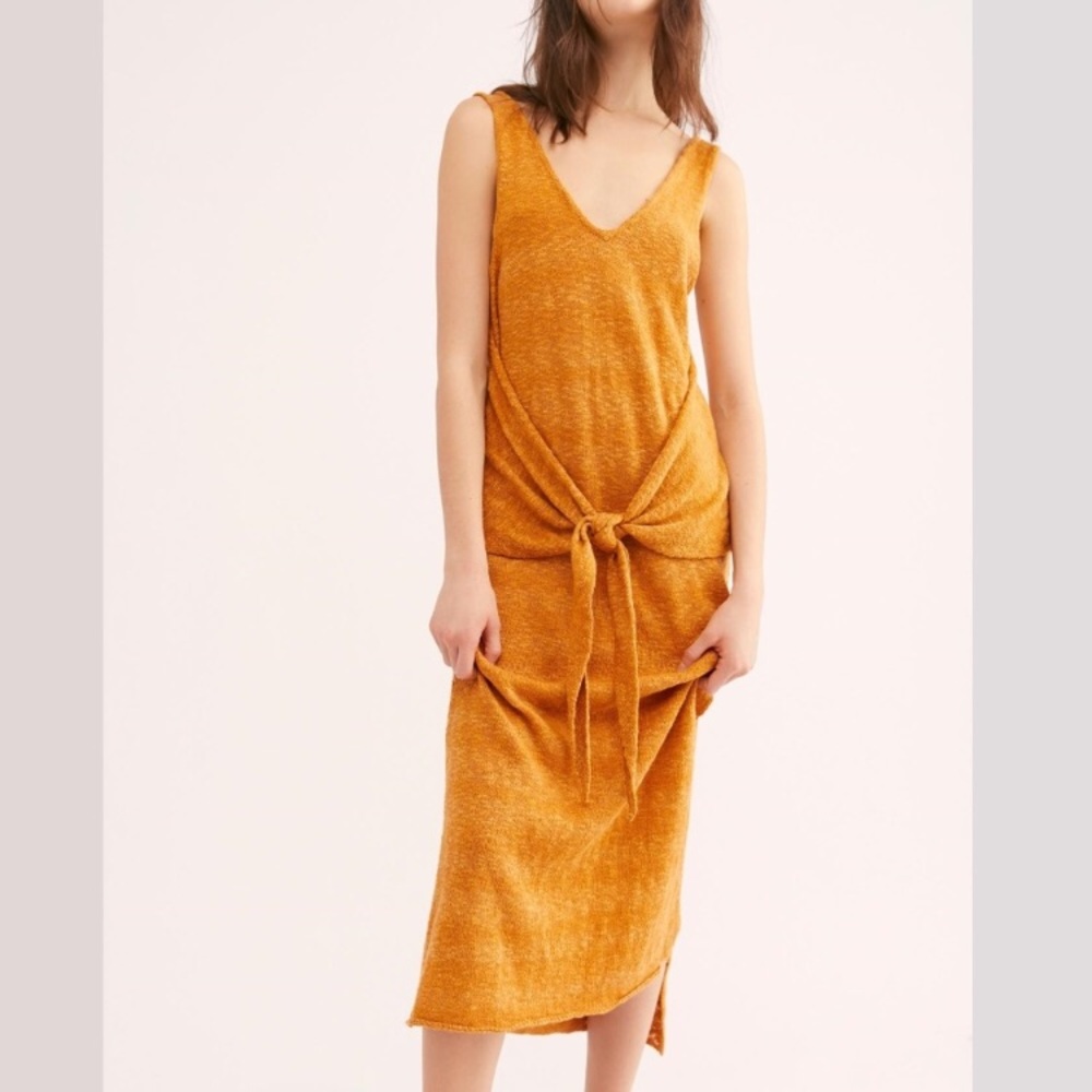 Free People Mustard Maxi Dress